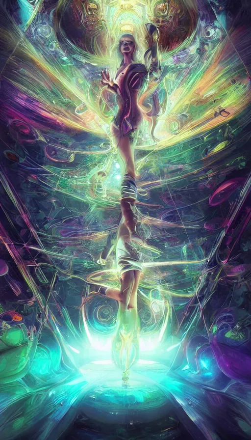 Prompt: psytrance artwork, by cgsociety