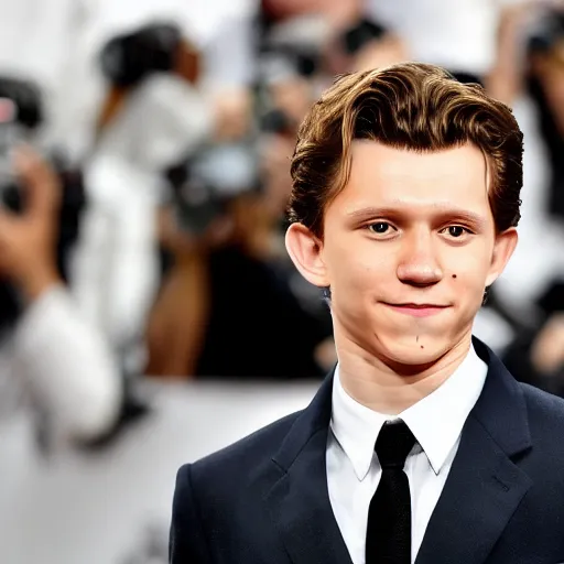 Prompt: tom holland as a willem dafoe