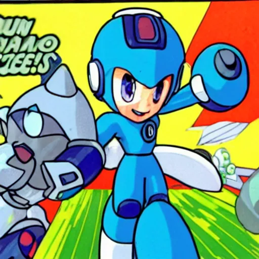 Prompt: Megaman saying no bitches