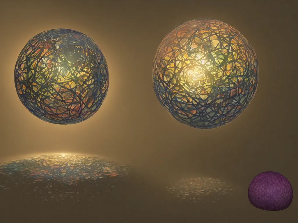 Image similar to 3 d render, sunlight study, the universe is a spheroid region 7 0 5 meters in diameter, art nouveau, by rachel ruysch and ( ( ( ( ( lisa frank ) ) ) ) ), 8 k, sharp focus, octane render