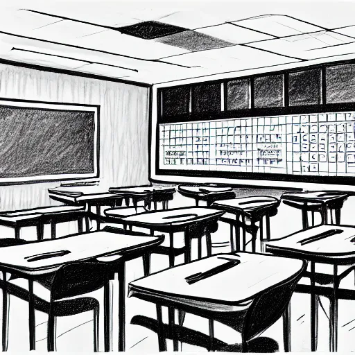 Black & White Anime Classroom Background Gráfico por MeiMei10 · Creative  Fabrica