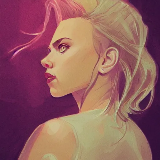 Image similar to Scarlett Johansson, rough sketch by Loish