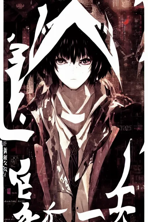 Prompt: professionally drawn seinen mature cyberpunk detective horror action manga comic cover about plasma, full color, beautifully drawn coherent professional, drawn by ilya kuvshinov, ilya kuvshinov, satoshi kon and tsutomu nihei. japanese script kanji hiragana on the cover. simplistic minimalist stylized cover art. cel shaded