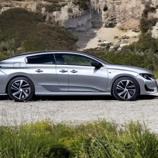 Prompt: peugeot 508 coupe 2020, full scene