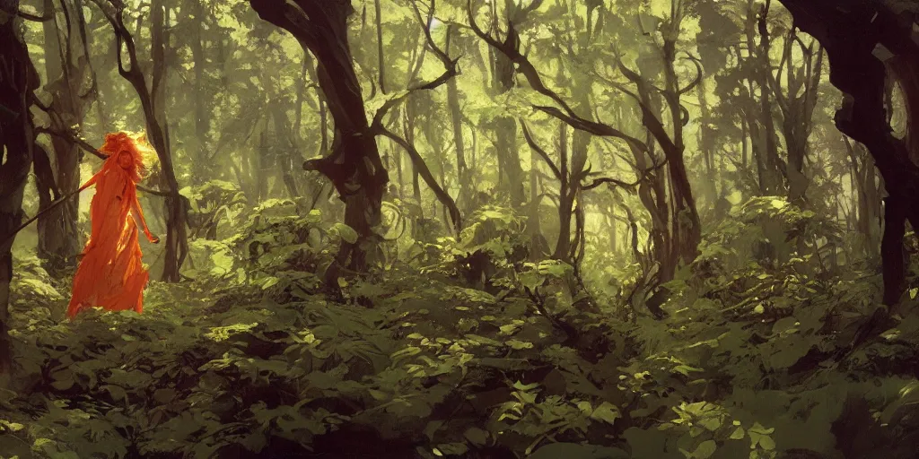 Prompt: animation background painting of a forest, intricate, elegant, highly detailed, greg manchess, mucha, liepke, ruan jia, jeffrey catherine jones, ridley scott