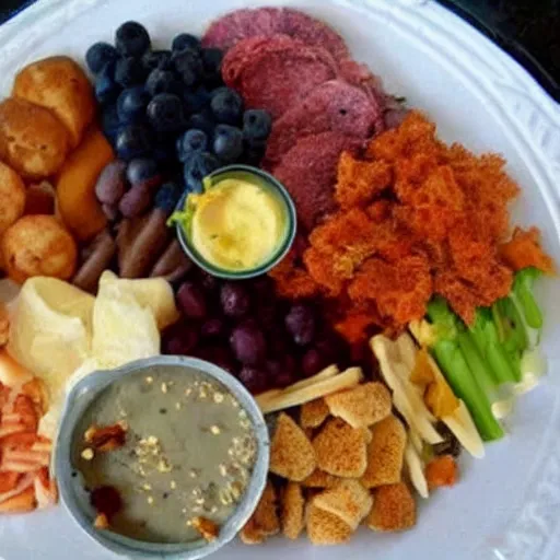 Prompt: most disgusting platter of food