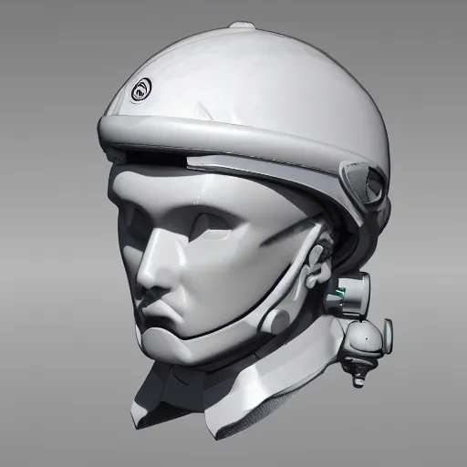 Prompt: highly detailed futuristic pressure helmet