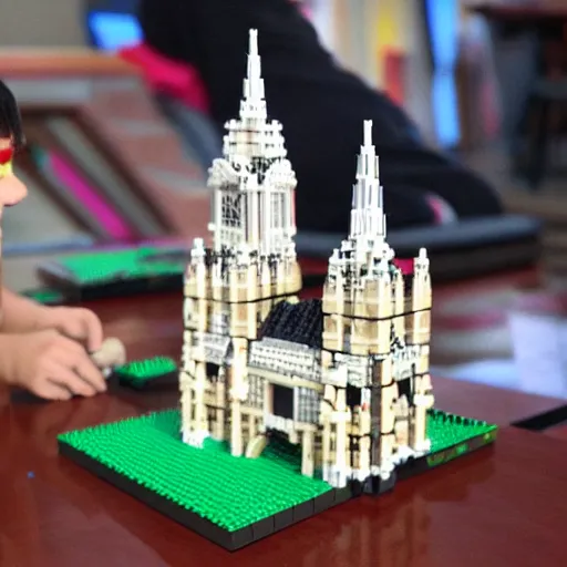 Image similar to Notredame made with Lego