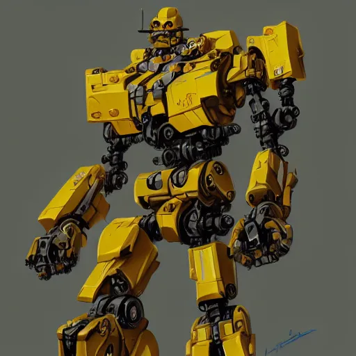 Prompt: yellow mecha Keetongu Bionicle, by Greg Rutkowski