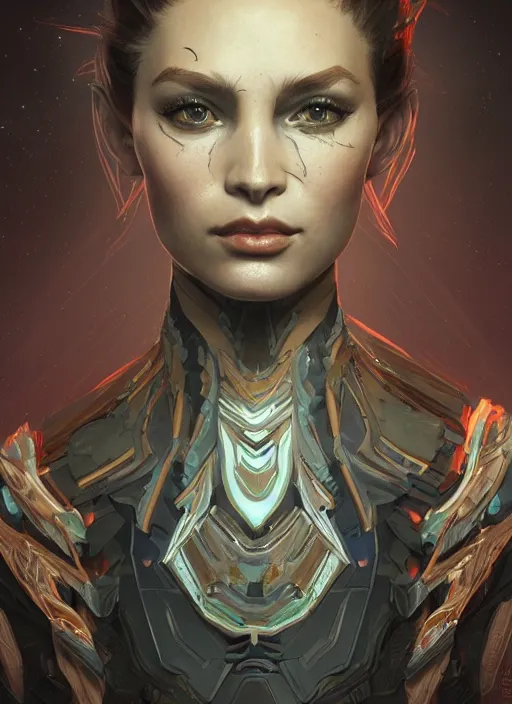 Image similar to asymmetry!! portrait of jupiter alien in the style of horizon zero dawn, machine face, intricate, elegant, highly detailed, digital painting, artstation, concept art, smooth, sharp focus, illustration, art by artgerm and greg rutkowski and alphonse mucha, 8 k