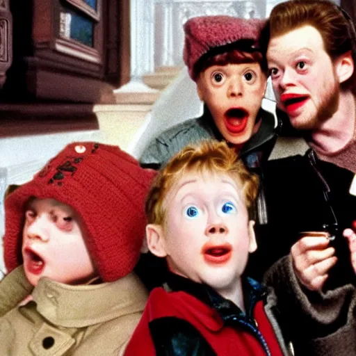 Image similar to If Stanley Kubrick had directed Home Alone