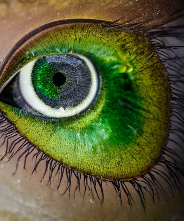 Image similar to close up of a green eye iris, electrical sparks, macro lens, 7 0 mm, highly detailed