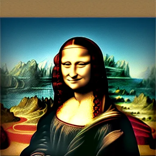 Prompt: mona lisa in real life. professiona photography.