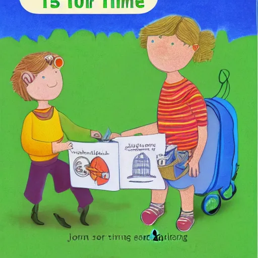 Image similar to a children's book about how to travel in time