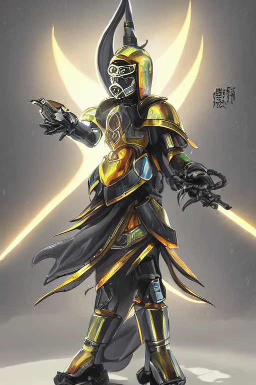 Image similar to helmet armor guardian destiny in witch queen illumination ray tracing hdr fanart arstation by sung choi robot ninja mask and eric pfeiffer and gabriel garza and casper konefal