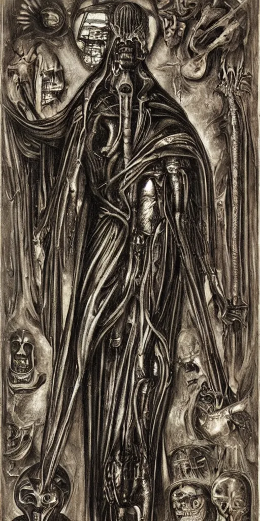 Image similar to st. peter, h. r. giger