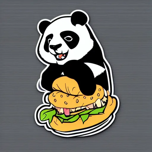 Image similar to in the style of max prentis and deathburger and laurie greasley a vector sticker logo of a panda, highly detailed, colourful, 8k wallpaper