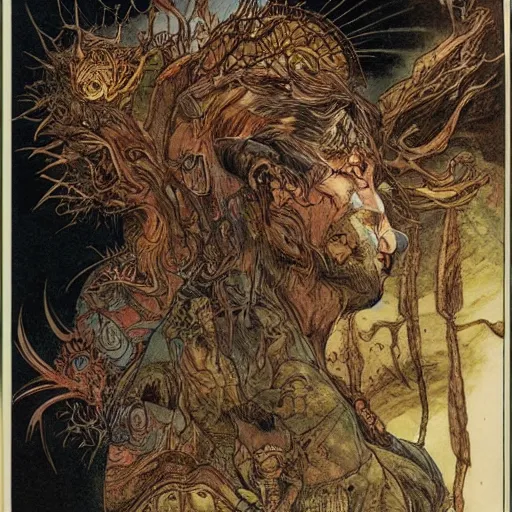 Image similar to A new dawn from the darkness :: mental health :: psychology :: Concept Art :: Highly Detailed :: intricate :: a masterpiece by M.W. Kaluta