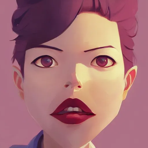 Image similar to face icon stylized minimalist breakfast at tiffany's, loftis, cory behance hd by jesper ejsing, by rhads, makoto shinkai and lois van baarle, ilya kuvshinov, rossdraws global illumination