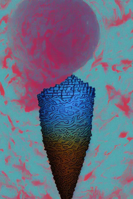 Image similar to artwork of cherenkov cone