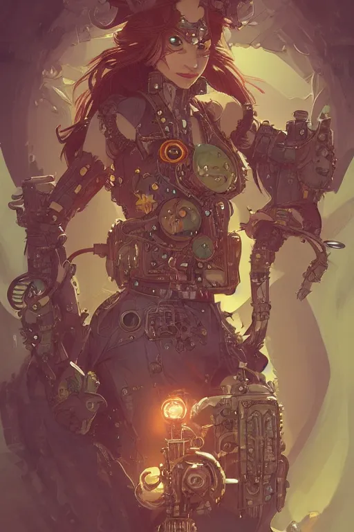 Image similar to anthropomorphic cactus as steampunk half - cyborg, western, high fantasy, dnd, smooth, sharp focus, illustration, highly detailed, digital painting, artstation, concept art, by disney animation, rossdraws, alphonse mucha, frank fanzzeta, collectible card art