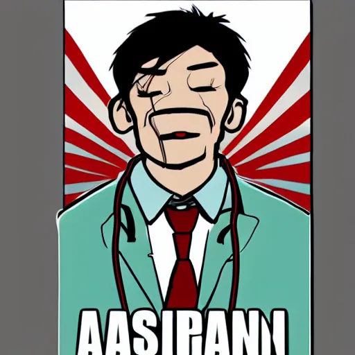 Prompt: crazy asian man in the style of doctor who