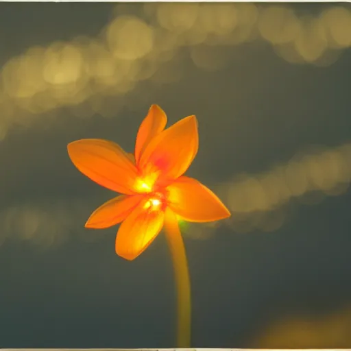 Image similar to Glowing flower blooming at twilight