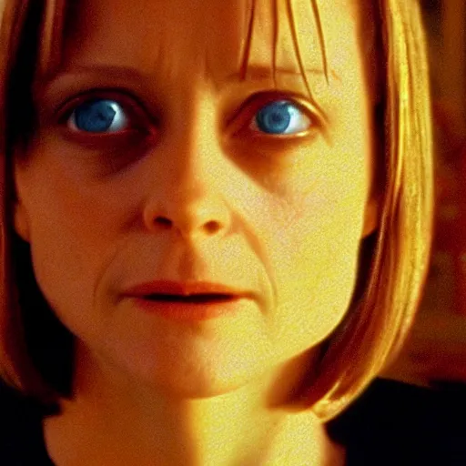 Image similar to Jodie Foster in Contact (1997), amazing colorful emotional portrait