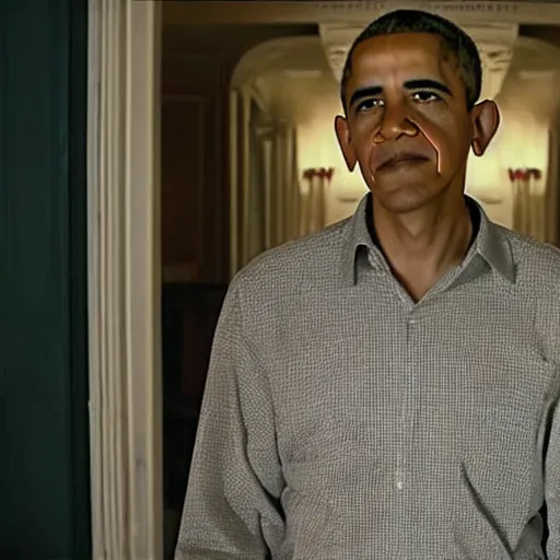 Image similar to A still of Obama in The Shining