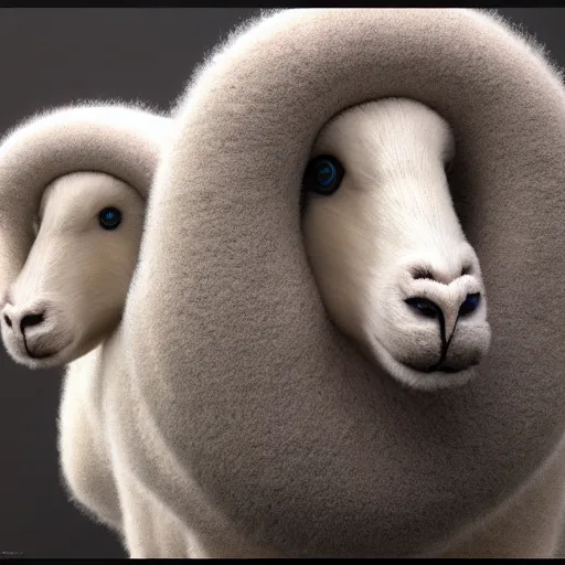 Prompt: Infinity recursion grand sheepzilla , hyperrealism, no blur, 4k resolution, ultra detailed-i