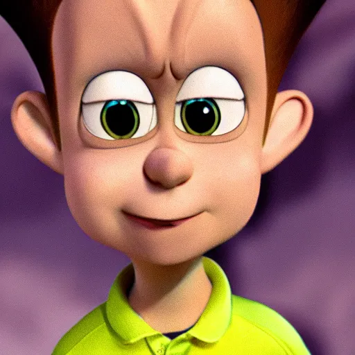 Prompt: Jimmy neutron eating the among us imposter