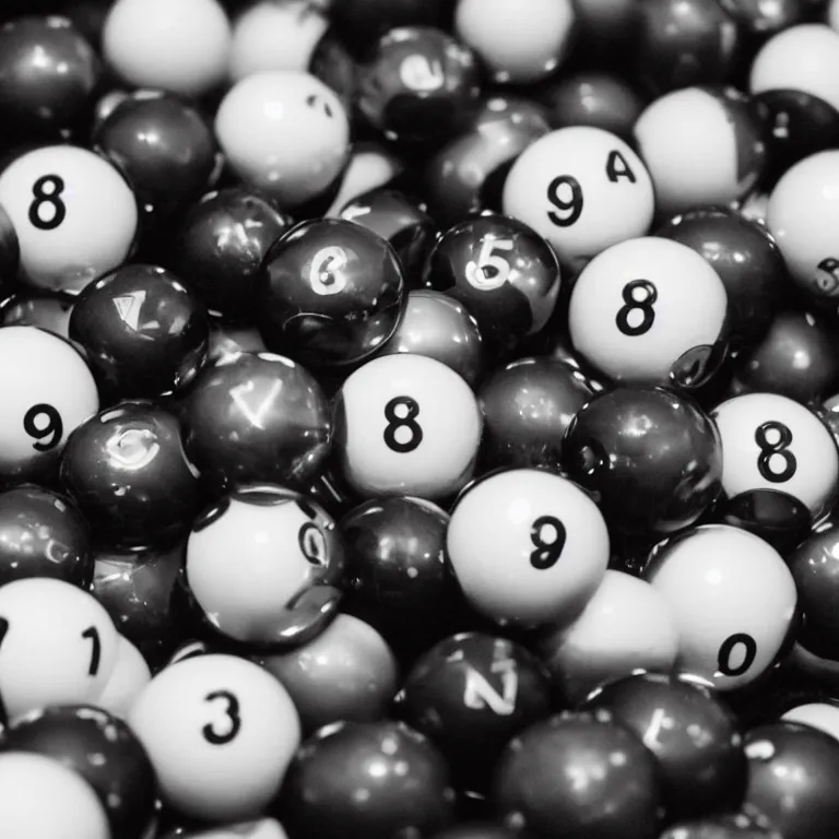 Image similar to close up shot of an 8 ball