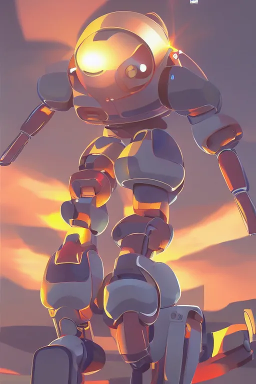 Image similar to metabots medabots medarotto medarot robot minimalist comics, behance hd by jesper ejsing, by rhads, makoto shinkai and lois van baarle, ilya kuvshinov, rossdraws global illumination ray tracing hdr radiating a glowing aura