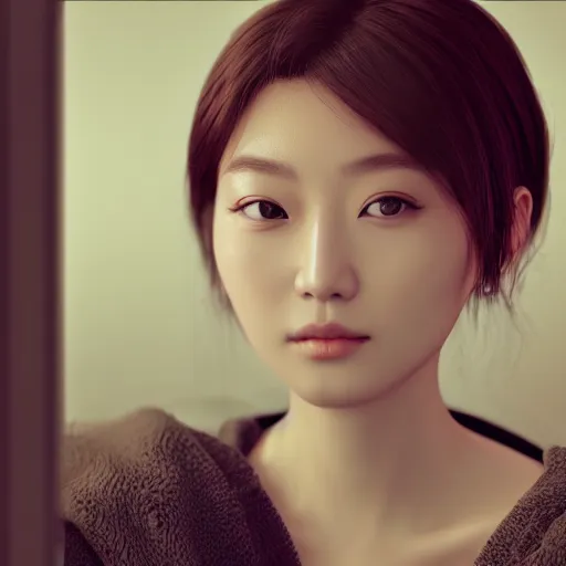 Prompt: a portrait of a young beautiful korean lady, highly detailed, cinematic lighting, hyperrealistic, 4 k, unreal engine, magical