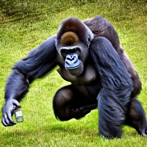 Image similar to drunk gorilla, nft