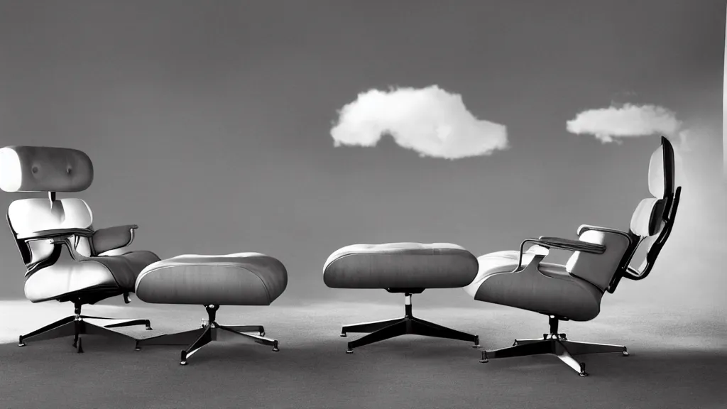 Image similar to a lounging chair inspired clouds made by eames