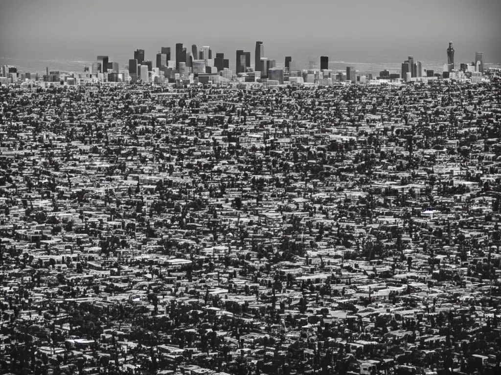 Prompt: “A black and white 35mm photo of Los Angeles”