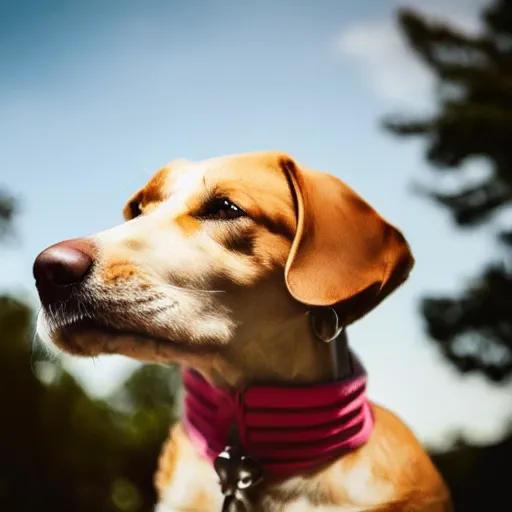 Prompt: thought bubble above a dog, dog thinking