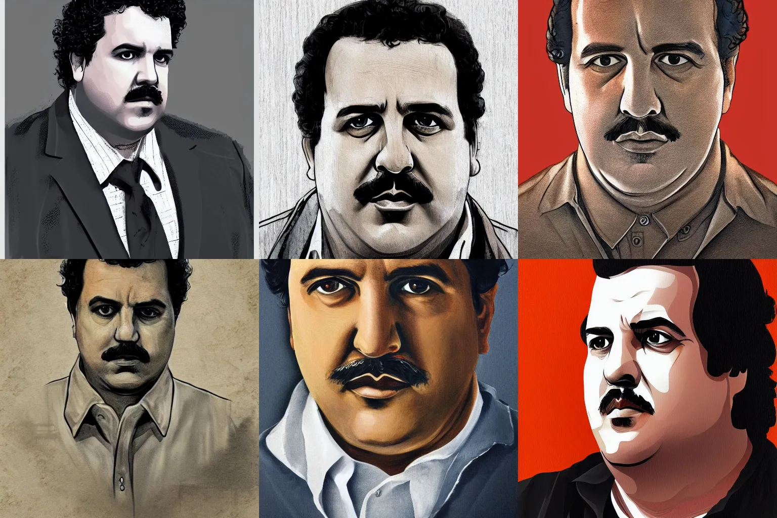 Prompt: portrait of pablo escobar as quarto stato by pelizza da volpedo, masterpiece 4 k digital, highly detailed, trending on artstation, award winning