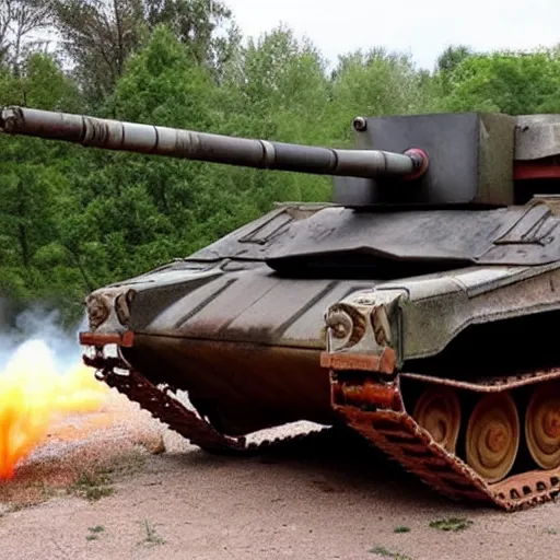 Prompt: Flamethrower tank