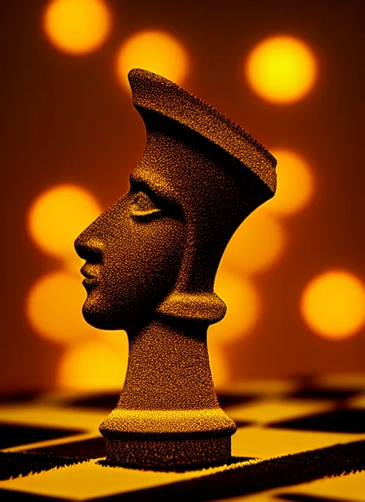 prompthunt: queen chess piece photo, beautiful skin of led point