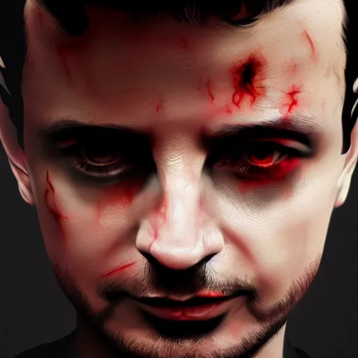 Image similar to portrait of a young dave gahan from depeche mode as a zombie with bruises, 7 days to die zombie, fine art, award winning, intricate, elegant, sharp focus, cinematic lighting, highly detailed, digital painting, 8 k concept art, art by guweiz and z. w. gu, masterpiece, trending on artstation, 8 k