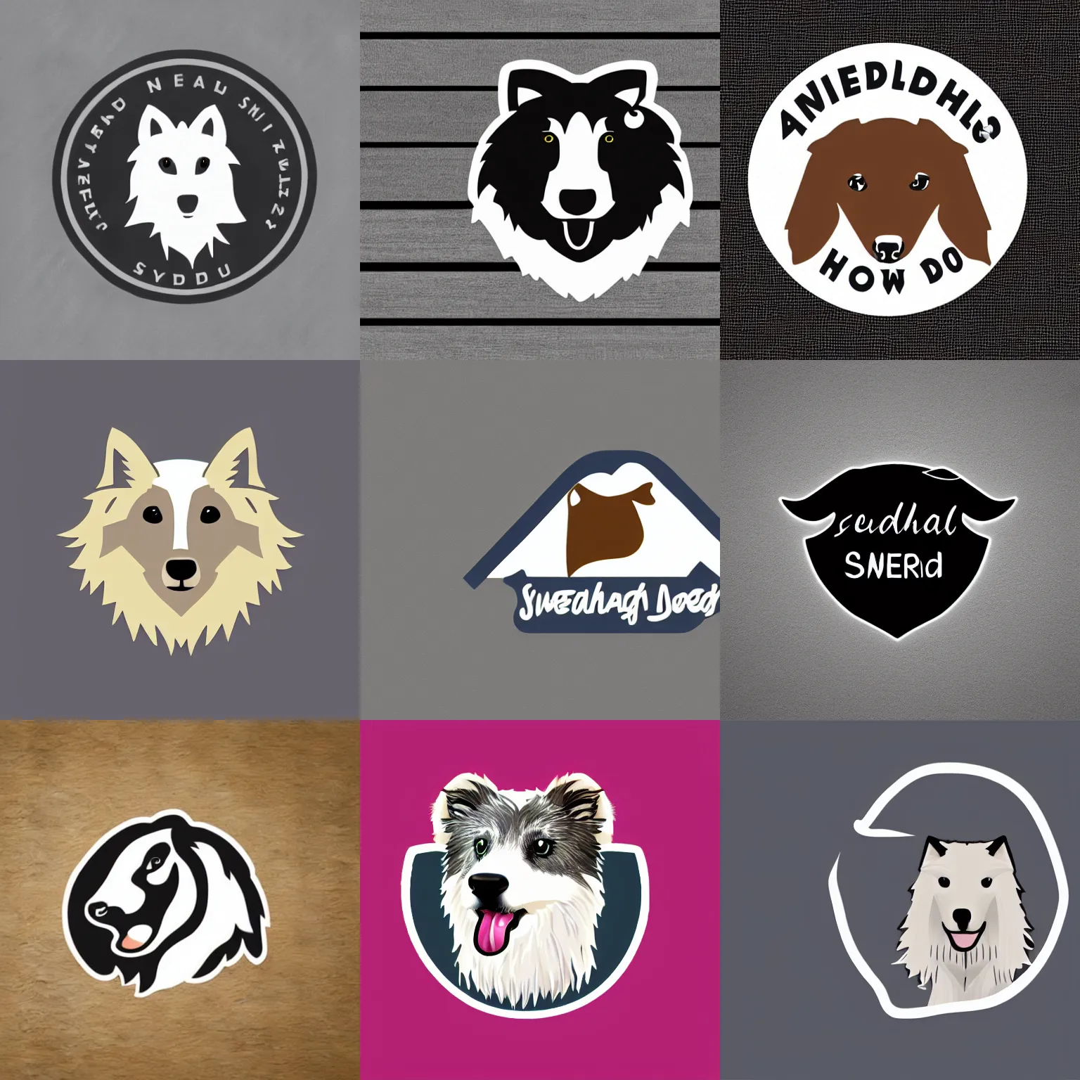 Prompt: a logo of a shetland sheepdog trending on dribbble