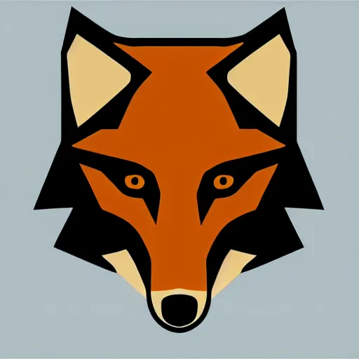 Image similar to logo fox hound by Hideo Kojima, illustartion, smooth, flat colors