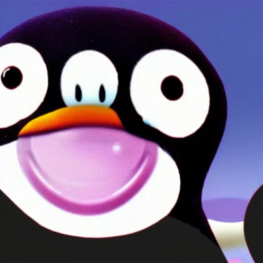 Image similar to pingu in the style of globi