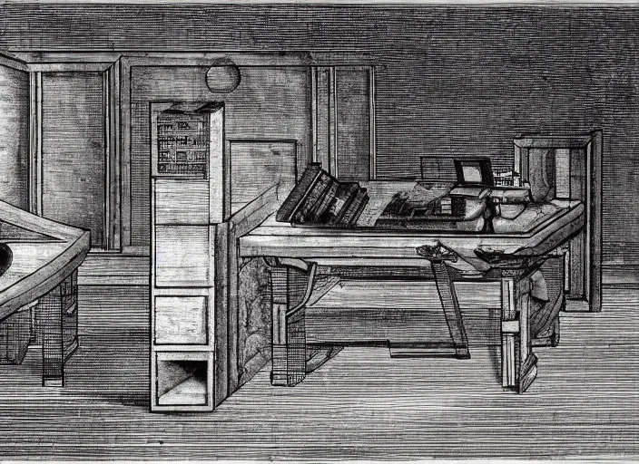 Image similar to computer design by leonardo da vinci