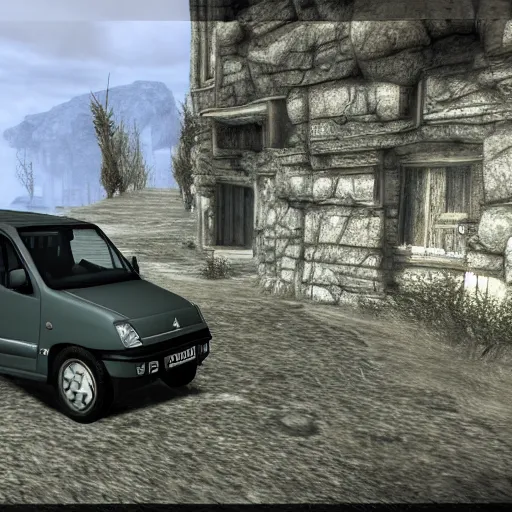 Image similar to citroen berlingo ( 1 9 9 7 ) in the elder scrolls v : skyrim, in - game screenshot