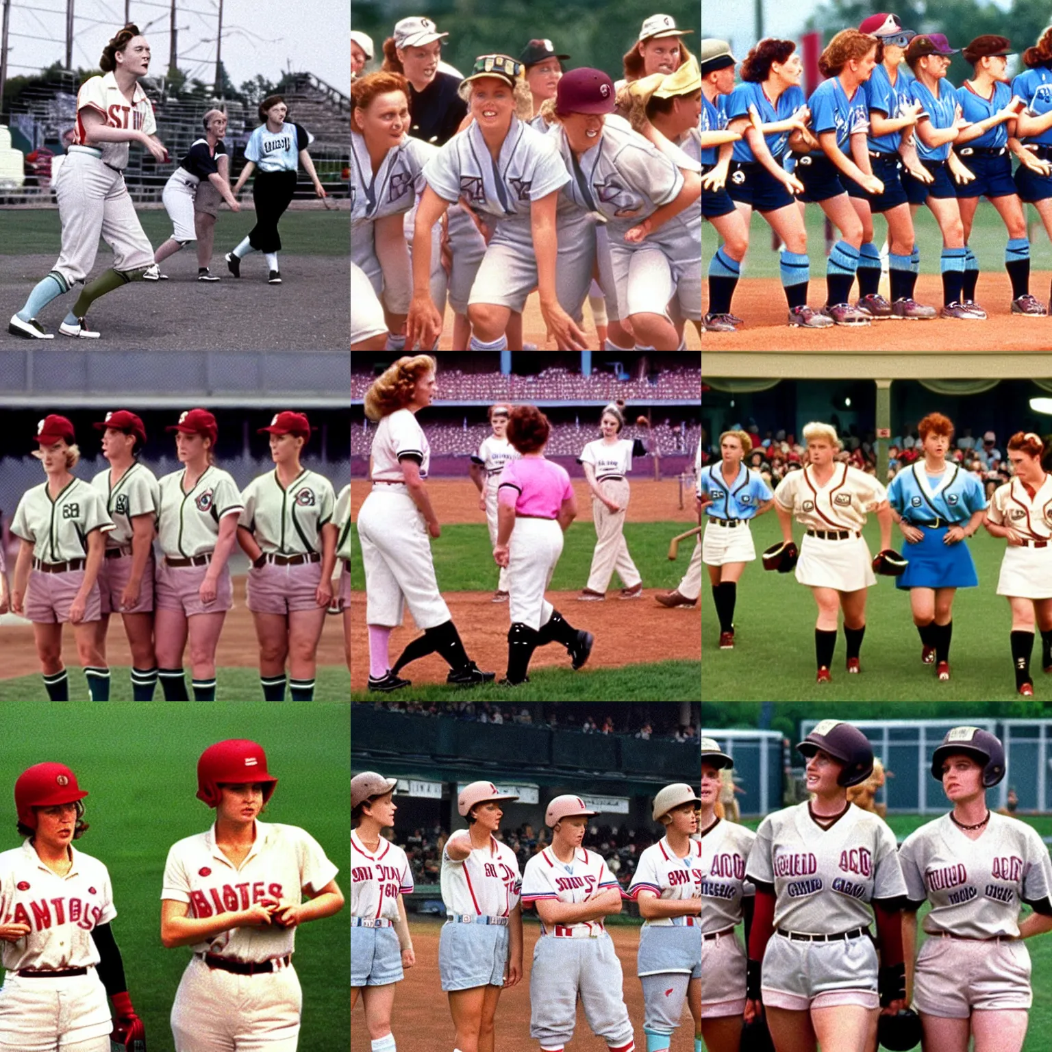 Prompt: a film still from a league of their own ( 1 9 9 2 )