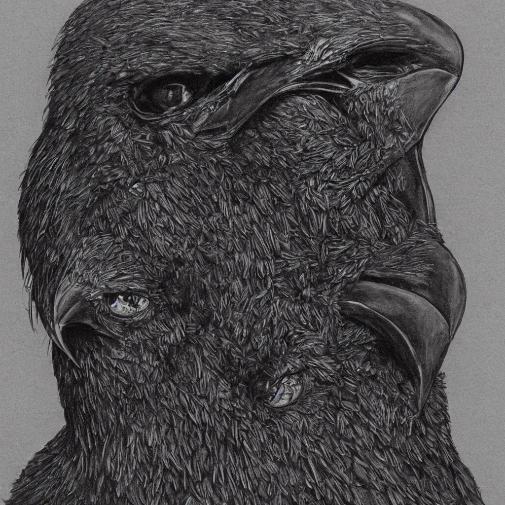 Prompt: a highly detailed portrait of a man wearing a raven mask by gerald brom cinematic lighting, detailed drawing, symmetrical