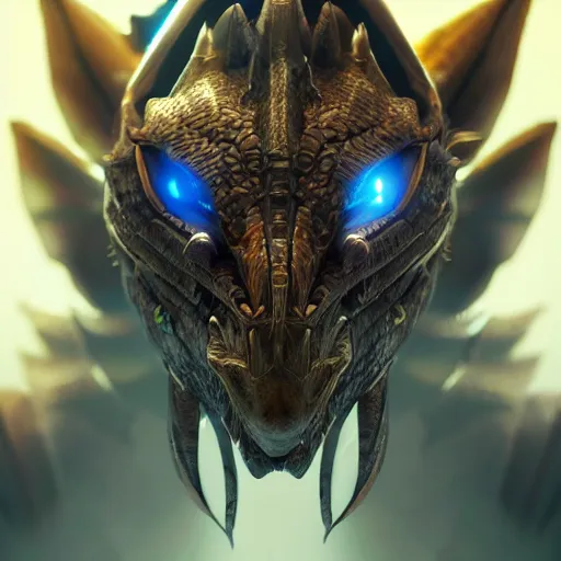 Prompt: cinematic realistic upward shot from the hips up, of a beautiful stunning anthropomorphic robot female dragon, well designed highly detailed cute female dragon head with slick eyes, looking down at the camera with a smirk, well armored, detailed claws, high quality, HD octane render, fantasy, furry art, Artstation, Deviantart, Furaffinity